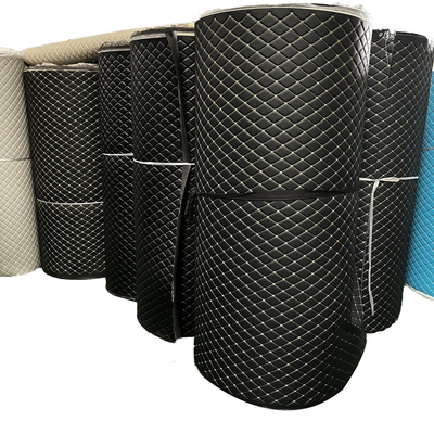1.8m Largura Quilted PVC Couro sintético com esponja e espuma Xpe para esteira de carro