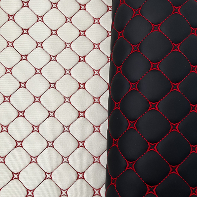 Cores bordadas de PVC com espuma e suportes não tecidos para carrinhos