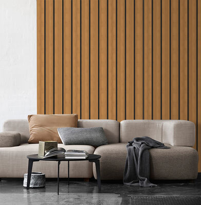 Painéis de madeira flexíveis autoadesivos da grade da grão para a decoração pequena dos lugares públicos