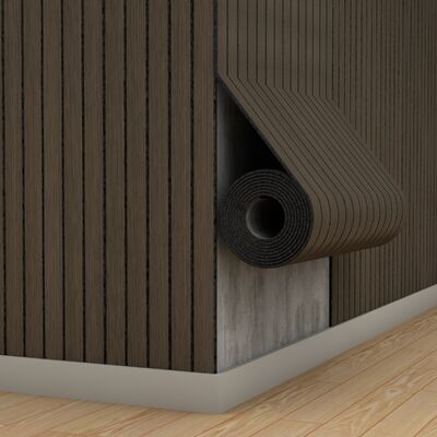 Painéis de parede de madeira macia da veneziana com camada de espuma de IXPE para a decoração da casa do bem-estar