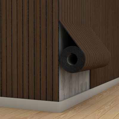 Painéis de parede de madeira macia da veneziana com camada de espuma de IXPE para a decoração da casa do bem-estar