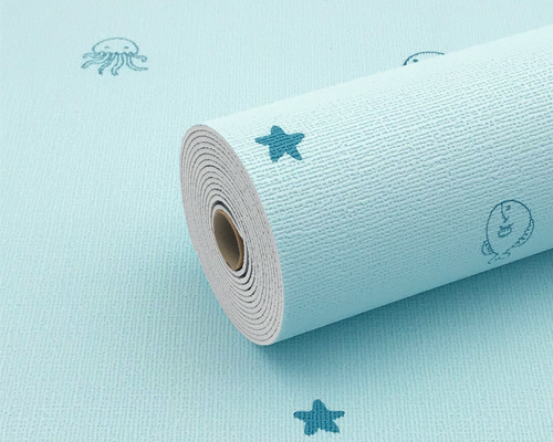 Papel de parede de espuma 3D elástico antibacteriano de série infantil de cores múltiplas para hospital