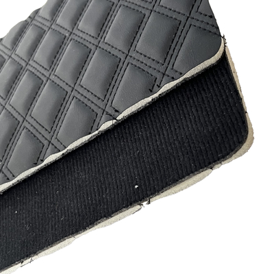 PU PVC de couro sintético bordado Xpe espuma de borracha de apoio para esteira de carro